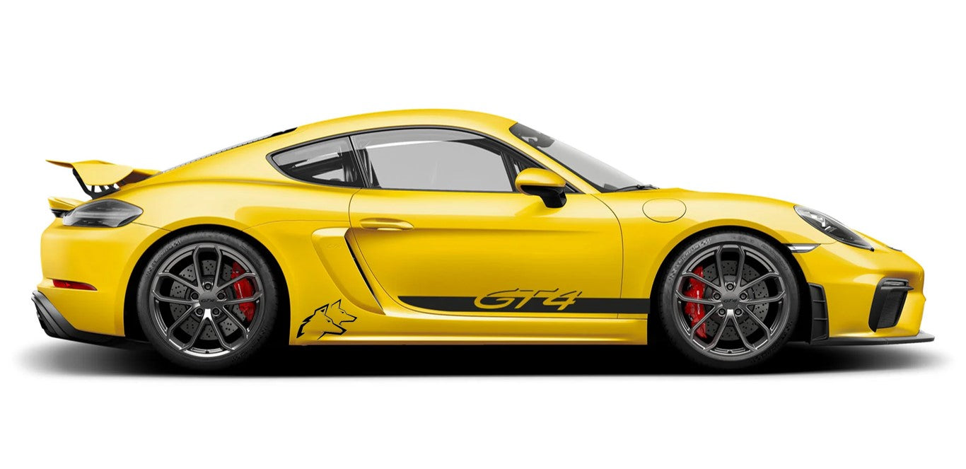 Sticker de bas de porte Porsche GT4 718