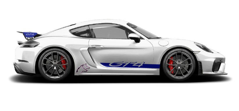 Sticker de bas de porte Porsche GT4 718