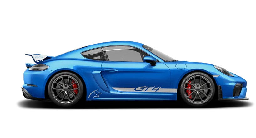 Sticker de bas de porte Porsche GT4 718