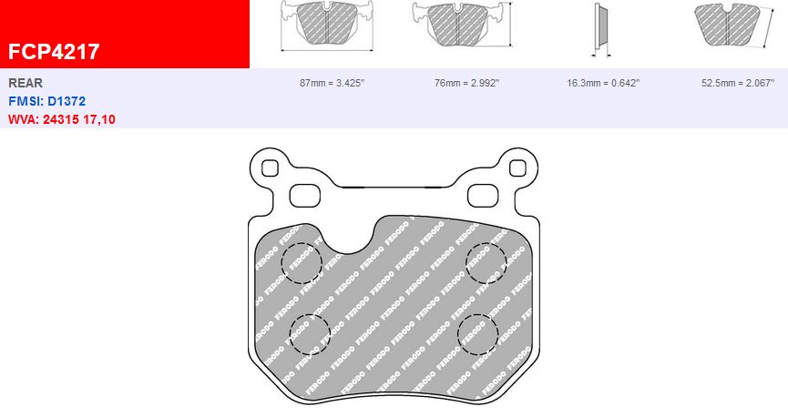 Plaquettes Ferodo DS Uno BMW 135i E82