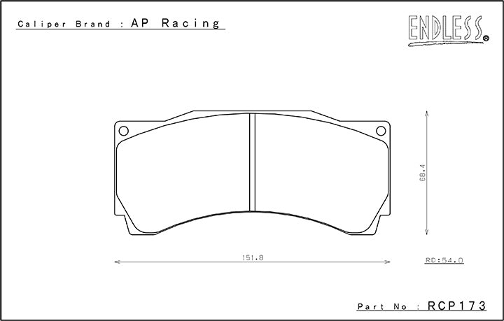 Plaquettes Endless ME20 AP RACING PRO5000R CP9660
