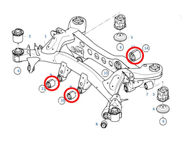 Douilles de pont rigides Millway BMW M3 E92 E90