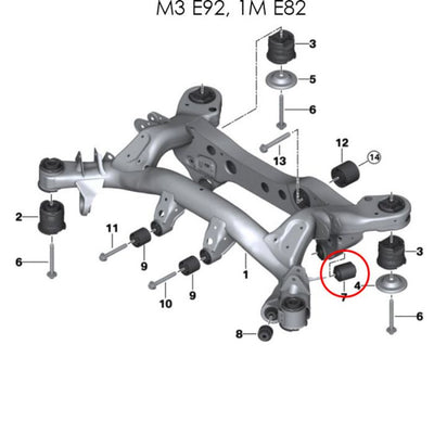 Rotules de train Arrière côté berceau Millway BMW M3 E92 E90