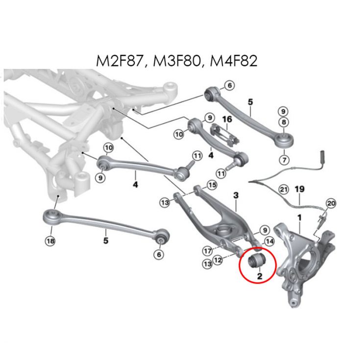 Rotules Excentriques de train Arrière Millway BMW M3 M4 F80 F82