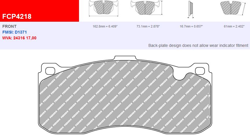 Plaquettes Ferodo DS Uno BMW 135i E82