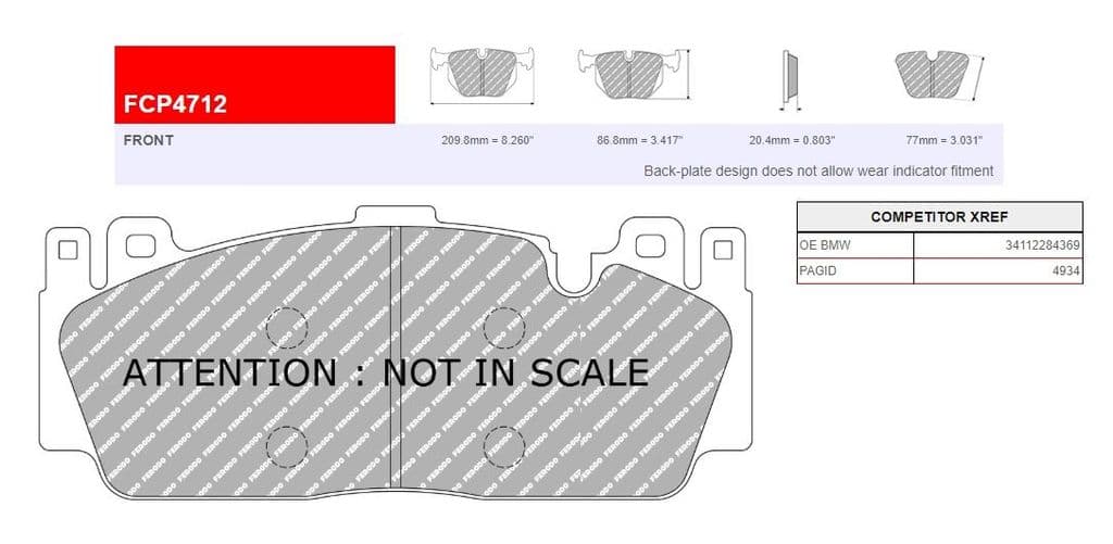 Plaquettes Ferodo DS UNO BMW M3-M4 F8x