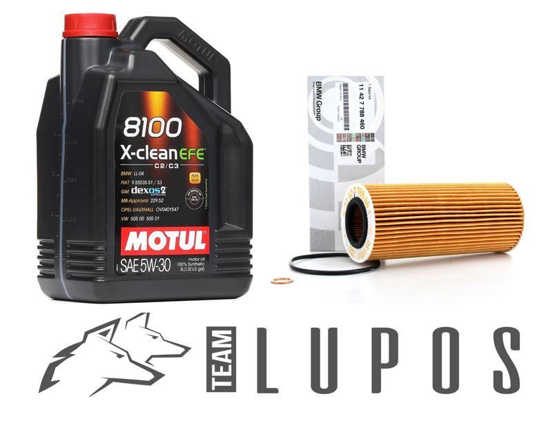 Pack entretien BMW M135i M235i Motul X-Clean EFE 5W30