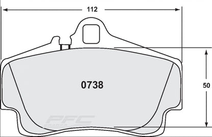Plaquettes PFC 08 étriers Brembo 986-996