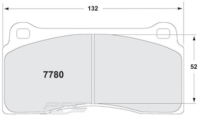 Plaquettes PFC 7780 pour Brembo GT 4 pistons