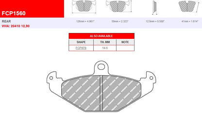 Plaquettes FERODO DS3000 Lotus Elise- Exige S1-S2-cup240