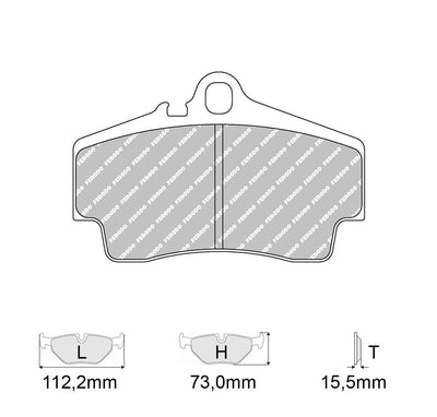 Plaquettes Ferodo DS2500 étriers Brembo 996-986