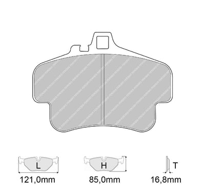 Plaquettes Ferodo DS2500 étriers Brembo 996-986