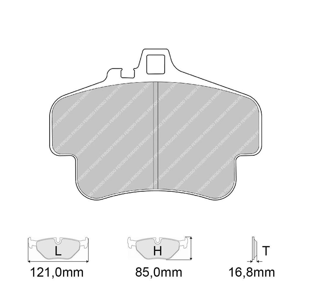 Plaquettes Ferodo DS2500 étriers Brembo 996-986