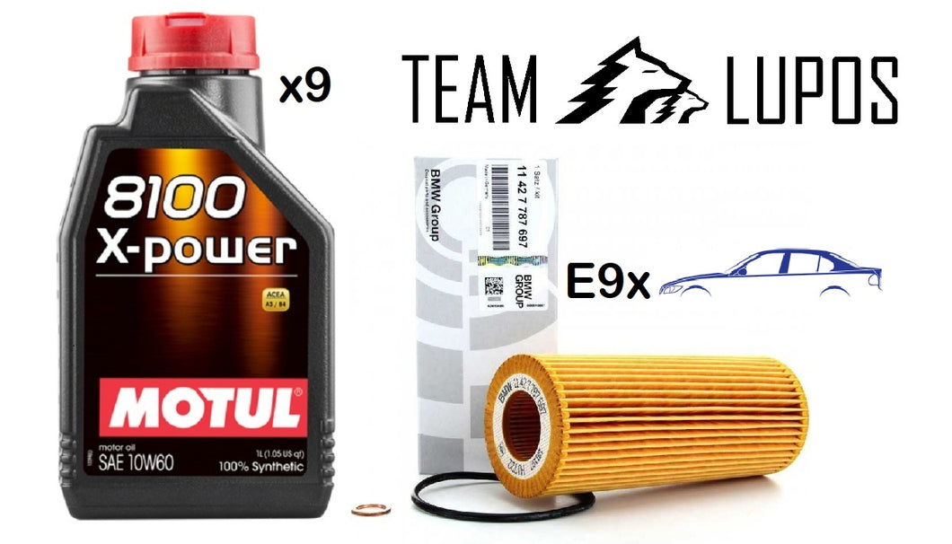 Pack entretien BMW M3 E90 E92 E93 Motul X-Power 10W60