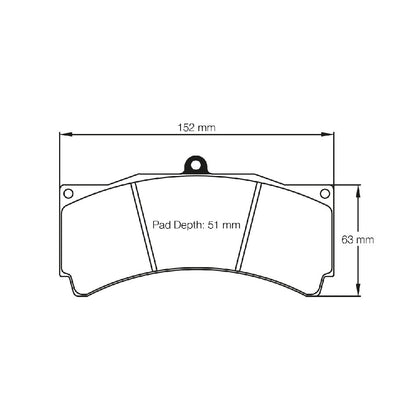 Plaquettes pagid RSL29 1904- AP racing 6 pistons CP5555 / Stoptech ST60