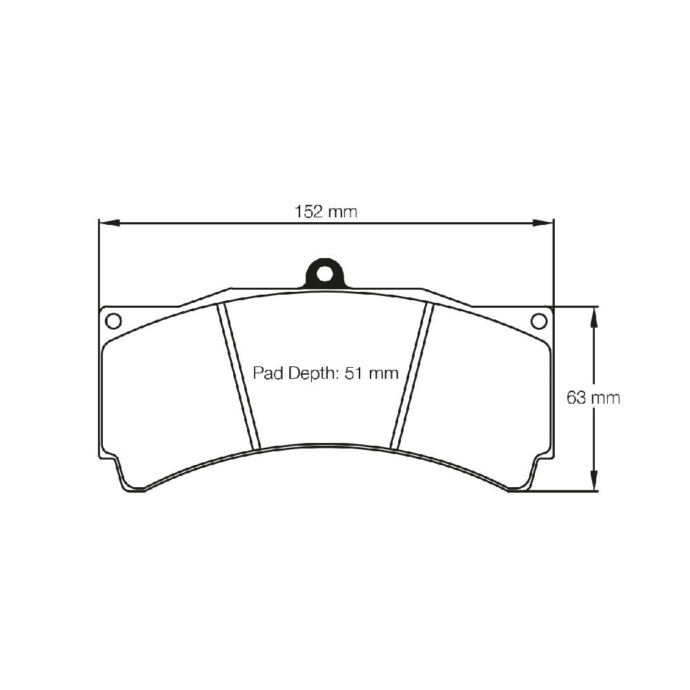 Plaquettes pagid RSL1 1904- AP racing 6 pistons CP5555 / Stoptech ST60