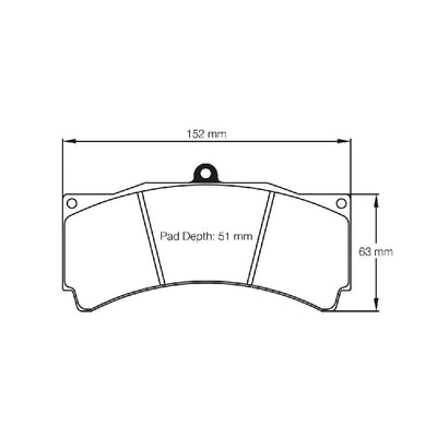 Plaquettes pagid RSL1 1904- AP racing 6 pistons CP5555 / Stoptech ST60