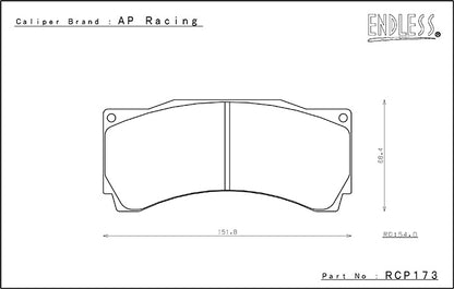 Plaquettes Endless ME20 AP RACING PRO5000R CP9660